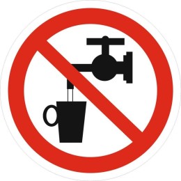 an-p-05 EKF | Знак P 05 "Запрещается использовать в качестве питьевой воды" ф200мм пленка самоклеящаяся