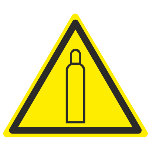 an-w-19 EKF | Знак W 19 "Газовый баллон" 200х200мм пленка самоклеящаяся самоклеющаяся