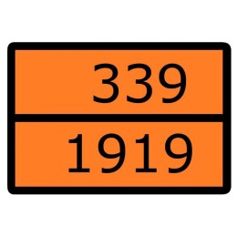 an-7-339-1919 EKF | Знак для маркировки опасных грузов "Номер ООН 339/1919" 300х400мм пленка самоклеящаяся