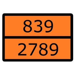 an-7-839-2789 EKF | Знак для маркировки опасных грузов "Номер ООН 839/2789" 300х400мм пленка самоклеящаяся