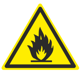 pn-w-01 EKF | Знак W 01 "Пожароопасно. Легковоспламеняющиеся вещества" 200х200х200мм пластик