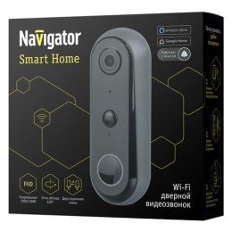 82637 NAVIGATOR | Видеозвонок дверной умный 82 637 Smart Home NSH-DB-01-WiFi с управлением по Wi-Fi
