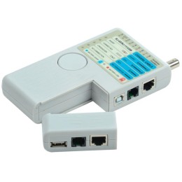 WH3468 ITK | Тестер для витой пары 4в1 RJ45/RJ11/BNC/USB с элем. пит.