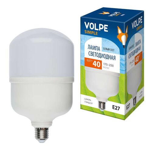 UL-00002905 Volpe | Лампа светодиодная LED-M80-40W/NW/E27 /FR/S Simple 40Вт матовая 4000К нейтр. бел. E27 (упак. картон)