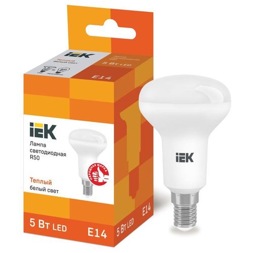 LLE-R50-5-230-30-E14 IEK | Лампа светодиодная ECO R50 5Вт 3000К тепл. бел. E14 450лм 230-240В