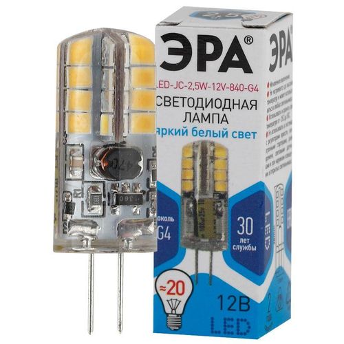 Б0033192 Эра | Лампа светодиодная LED-JC-2.5W-12V-840-G4 200лм
