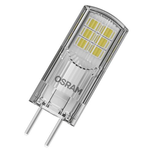 4058075432123 LEDVANCE | Лампа светодиодная LED Star 300лм 2.6Вт 2700К тепл. бел. GY6.35 PIN угол пучка 300град. 12В (замена 28вт) прозр. пластик