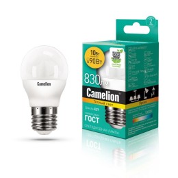 13566 Camelion | Лампа светодиодная LED10-G45/830/E27 10Вт 220В
