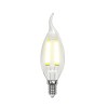 UL-00000200 Uniel | Лампа светодиодная LED-CW35-6W/WW/E14/CL PLS02WH 6Вт свеча на ветру 3000К тепл. бел. E14 500лм