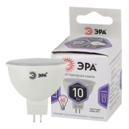 Б0049073 Эра | Лампа светодиодная LED MR16-10W-860-GU5.3 MR16 10Вт софит GU5.3 холод. бел.