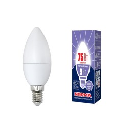 UL-00003802 Volpe | Лампа светодиодная LED-C37-9W/DW/E14/FR/NR Norma 9Вт матовая E14 (упак. картон)