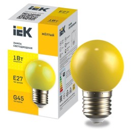 LLE-G45-1-230-Y-E27 IEK | Лампа светодиодная декор. G45 1Вт шар желт. E27 230В