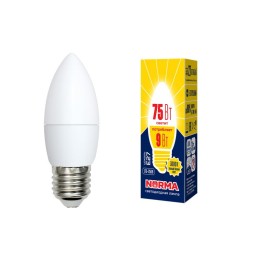 UL-00003807 Volpe | Лампа светодиодная LED-C37-9W/WW/E27/FR/NR Norma 9Вт матовая E27 (упак. картон)