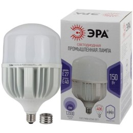 Б0049106 Эра | Лампа светодиодная высокомощная STD LED POWER T160-150W-6500-E27/E40 150вт T160 колокол 6500К холод. бел. E27/E40 (переходник в компл.) 12000лм