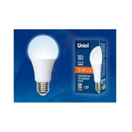 UL-00002381 Uniel | Лампа светодиодная LED-A60-10W/NW/E27 /FR/12-24V PLO55WH 10Вт грушевидная матовая 4000К нейтр. бел. E27 12-24В (упак. картон)