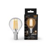 105801113 GAUSS | Лампа светодиодная филаментная Black Filament 13Вт P45 шар 2700К тепл. бел. E14 1100лм