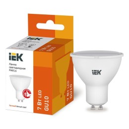LLE-PAR16-7-230-30-GU10 IEK | Лампа светодиодная ECO PAR16 софит 7Вт 230В 3000К GU10