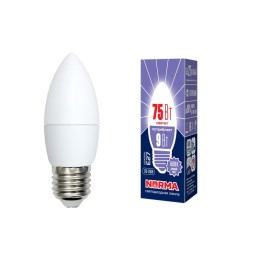 UL-00003805 Volpe | Лампа светодиодная LED-C37-9W/DW/E27/FR/NR Norma 9Вт матовая E27 (упак. картон)