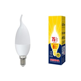 UL-00003809 Volpe | Лампа светодиодная LED-CW37-9W/WW/E14/FR/NR Norma 9Вт матовая E14 (упак. картон)
