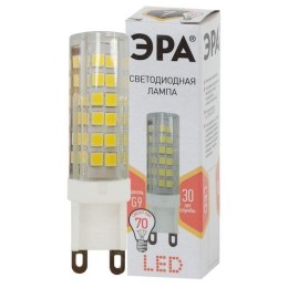 Б0027865 Эра | Лампа светодиодная JCD-7w-220V-corn ceramics-827-G9 560лм