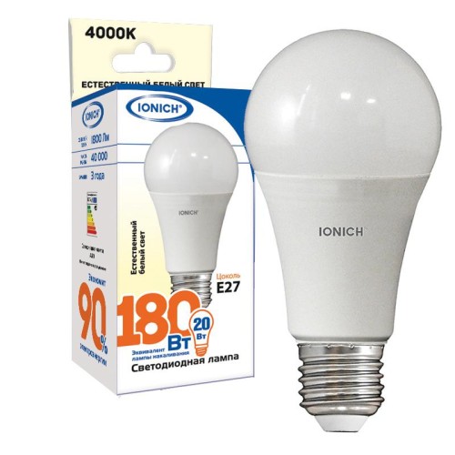 1560 IONICH | Лампа светодиодная ILED-SMD2835-A60-20-1800-220-4-E27