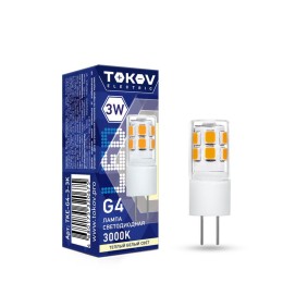 TKE-G4-3-3K TOKOV ELECTRIC | Лампа светодиодная 3Вт Capsule 3000К G4 220-240В TOKOV