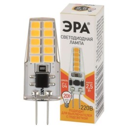 Б0049091 Эра | Лампа светодиодная LED-JC-2.5W-220V-SLC-827-G4 JC 2.5Вт капсула G4 тепл. бел. 220В