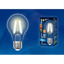 UL-00005849 Uniel | Лампа светодиодная LED-A60-15W/3000K/E27/CL PLS02WH Sky прозр. картон