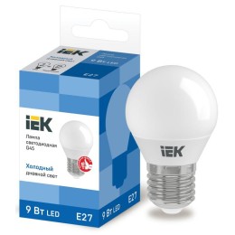 LLE-G45-9-230-65-E27 IEK | Лампа светодиодная ECO G45 9Вт шар 6500К E27 230В