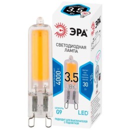 Б0049084 Эра | Лампа светодиодная STD LED JCD-3.5W-GL-840-G9 JCD 3.5Вт капсульная 4000К нейтр. бел. G9