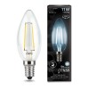 103801211 GAUSS | Лампа светодиодная филаментная Black Filament 11Вт свеча 4100К нейтр. бел. E14 830лм