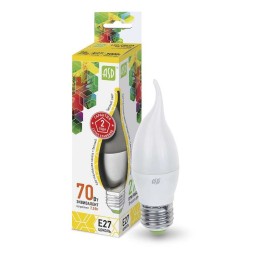4690612004570 ASD | Лампа светодиодная LED-свеча на ветру-standard 7.5Вт свеча на ветру 3000К тепл. бел. E27 675лм 160-260В