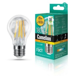 13718 Camelion | Лампа светодиодная филаментная LED20-A60-FL/830/E27 20Вт 220В