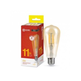 4690612035673 IN HOME | Лампа светодиодная LED-ST64-deco gold 11Вт цилиндр золотая 3000К тепл. бел. E27 1160лм 230В IN