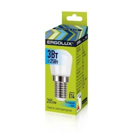 14542 Ergolux | Лампа светодиодная LED-T26-3W-E14-4К 3Вт T26 4500К бел. E14 207-244В