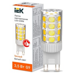 LLE-CORN-4-230-30-G9 IEK | Лампа светодиодная CORN 3.5Вт капсула 3000К G9 230В керамика