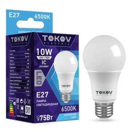 TKE-A60-E27-10-6.5K TOKOV ELECTRIC | Лампа светодиодная 10Вт А60 6500К Е27 176-264В TOKOV