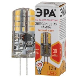 Б0033191 Эра | Лампа светодиодная LED-JC-2.5W-12V-827-G4 200лм