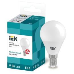 LLE-G45-9-230-40-E14 IEK | Лампа светодиодная Eco G45 9Вт шар 4000К нейтр. бел. E14 230В