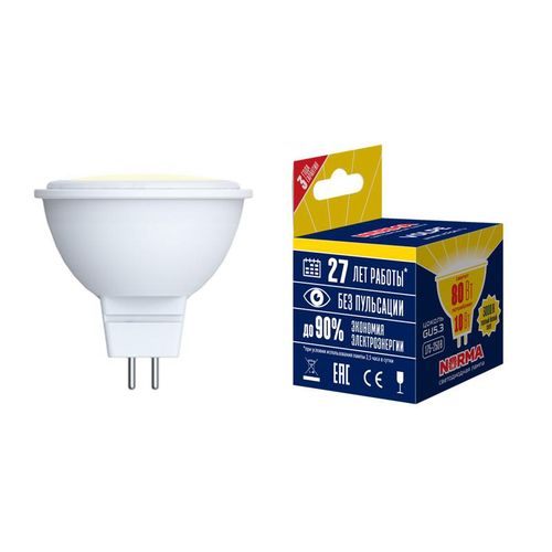 UL-00003839 Volpe | Лампа светодиодная LED-JCDR-7W/WW/GU5.3/NR Norma 7Вт матовая GU5.3 (упак. картон)