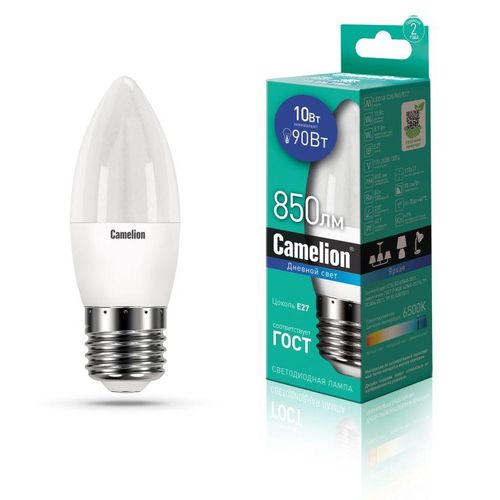 13564 Camelion | Лампа светодиодная LED10-C35/865/E27 10Вт 220В