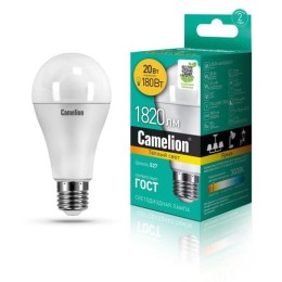 13164 Camelion | Лампа светодиодная LED20-A65/830/E27 20Вт 220В