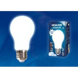 UL-00004842 Uniel | Лампа светодиодная LED-A60-9W/4000K/E27 /FR GLH01WH Heaven 9Вт матовая 4000К нейтр. бел. E27 (упак. картон)