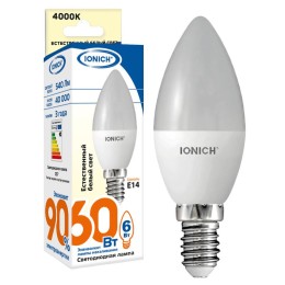 1529 IONICH | Лампа светодиодная ILED-SMD2835-C37-6-540-220-4-E14 (0160)