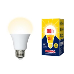 UL-00004469 Volpe | Лампа светодиодная LED-A70-25W/3000K/E27/FR/NR Norma 25Вт матовая 3000К тепл. бел. E27 (упак. картон)