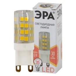 Б0027861 Эра | Лампа светодиодная JCD-3.5w-220V-corn ceramics-827-G9 280лм