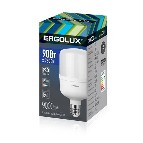 14332 Ergolux | Лампа светодиодная LED-HW-90W-E40-6K PRO 90Вт 6500К холод. бел. E40 150-270В