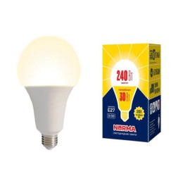 UL-00005604 Volpe | Лампа светодиодная LED-A95-30W/3000K/E27/FR/NR Norma 30Вт матовая 3000К тепл. бел. E27 (упак. картон)