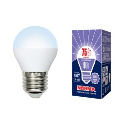 UL-00003827 Volpe | Лампа светодиодная LED-G45-9W/DW/E27/FR/NR Norma 9Вт матовая E27 (упак. картон)