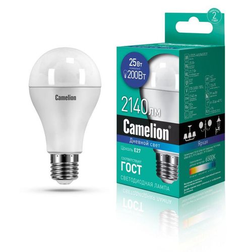 13573 Camelion | Лампа светодиодная LED25-A65/865/E27 25Вт 220В